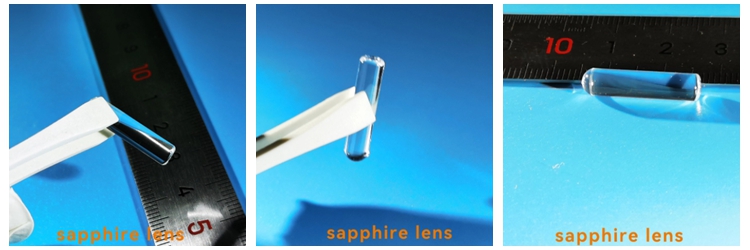 sapphire-len_副本 All Surface Polished Sapphire Optical Windows Crylinder Rod Lens With Plunger Stick
