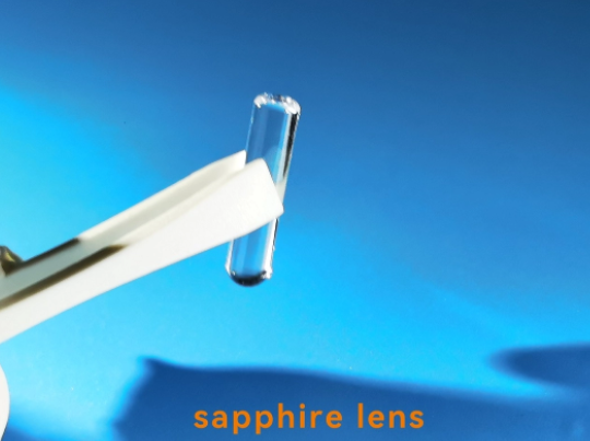 All Surface Polished Sapphire Optical Windows Crylinder Rod Lens With Plunger Stick