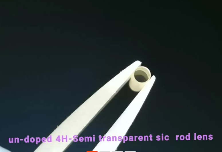 Polished Undoped 4h Semi Sic Single Crystal Rod Lens high purity